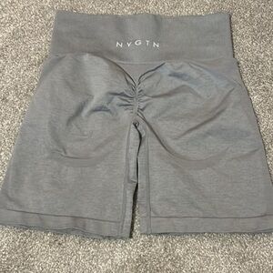 NVGTN Gray Shorts with. Scrunch Detail